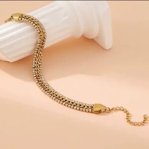 Cuban link chain Bracelet Stainless Steel 18K gold-plated
